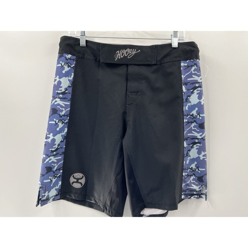 Hooey Men’s Lightweight Black Blue Camo Hook & Loop Closure Size Medium NWOT